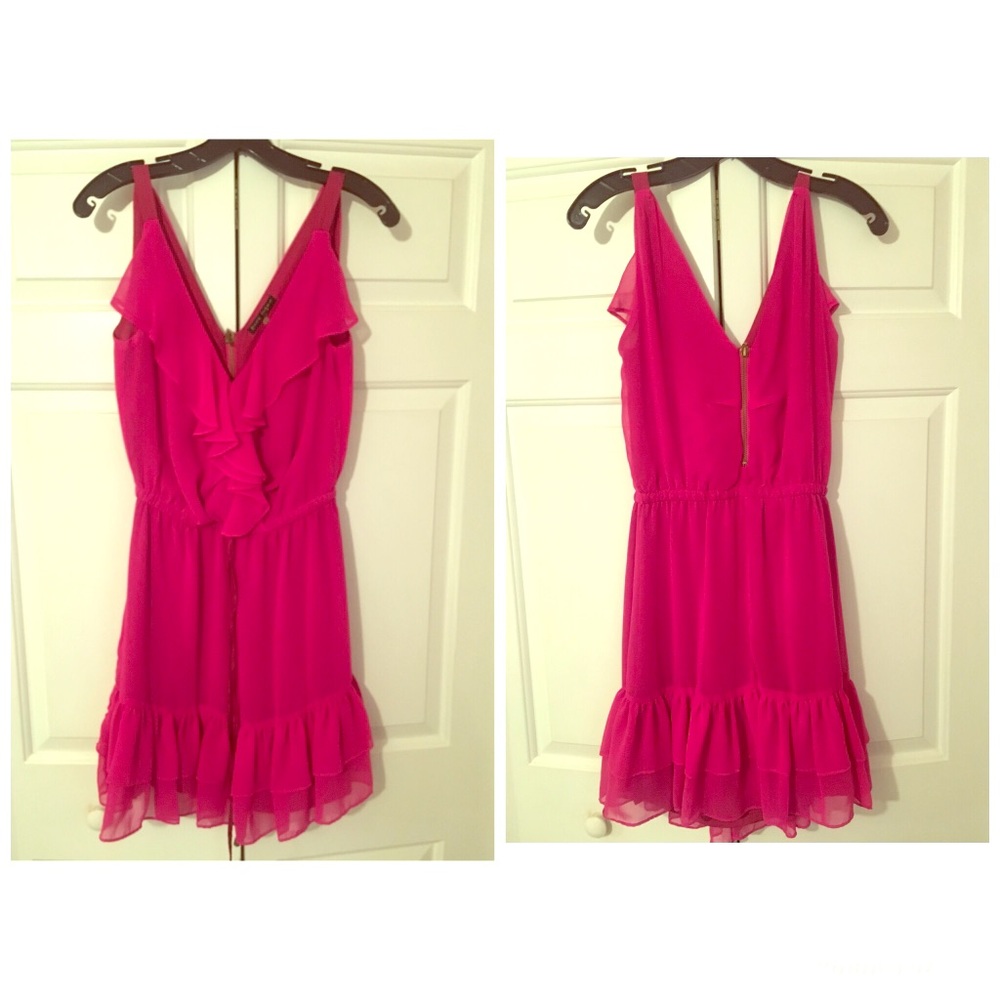 Pink ruffle dress